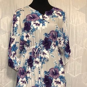 OS tropical group scarf top